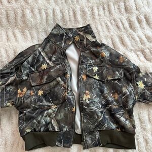 SHEIN Olive Green Camo Jacket